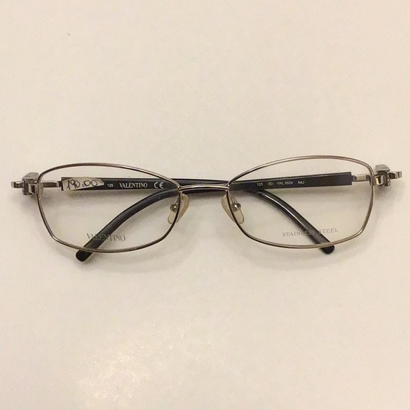 Valentino women’s vintage silver eyeglasses frames main image 4